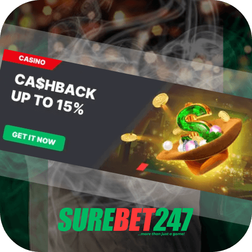 Cashback bonus up to 15%