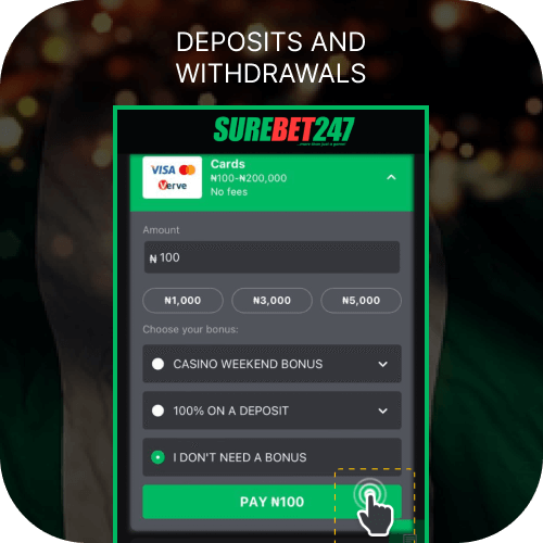 Deposits and Withdrawals